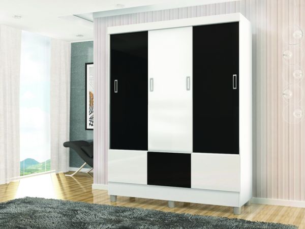 GUARDA ROUPA 5133 3 PORTAS 3 GAVETAS ARAMÓVEIS