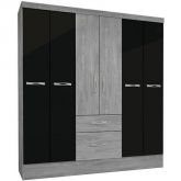 Guarda Roupa 5138 casal 6 Portas 2 Gavetas